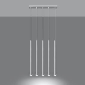 Lampadario in Acciaio a sospensione 5xG9 PASTELO 5 Bianco