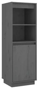 Credenza grigia 37x34x110 cm in legno massello di pino