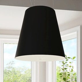 Lampada a sospensione nera con paralume in vetro ø 50 cm Tresco - Sollux