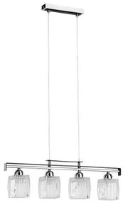 Lampadario sospeso con cavo ALMA 4xE14/10W/230V, finitura cromo lucido