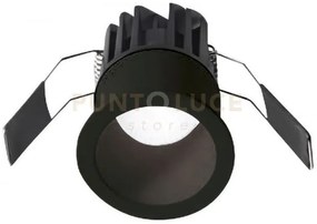 Gfa960c- faretto da incasso nero in alluminio a led 3000k 600lm 8w ...