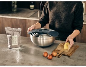 Ciotole in argento lucido in set di 9 pezzi Nest 100 Collection - Joseph Joseph