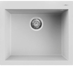 Lavello 1 vasca in quarzo bianco ELLECI Quadra L 57 x L 50 cm