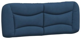 Cuscino testiera blu 120 cm in tessuto