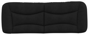 Cuscino testiera nero 140 cm in tessuto
