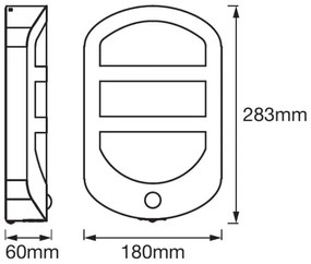 Ledvance - Applique LED da esterno con sensore PLATE LED/12,5W/230V IP44
