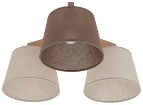 Brilagi - Plafoniera LATTE SABIA 3xE27/15W/230V pino/misto