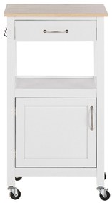 Carrello da cucina legno bianco SIENA Beliani