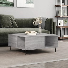 Tavolino Salotto Grigio Sonoma 80x80x36,5 Cm Legno Multistrato /
