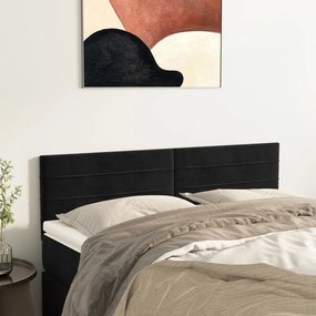 Testiere 2 Pz Nere 72x5x78/88 Cm İn Velluto /