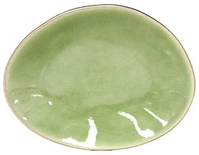 Piatto da dessert in gres verde chiaro , ⌀ 16 cm Riviera - Costa Nova