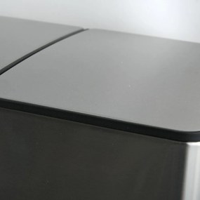 Cestino per la spazzatura color argento opaco in acciaio per raccolta differenziata/con pedale 2x20 l Aliya – Spirella