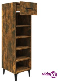 vidaXL Scarpiera Rovere Fumo 30x35x105 cm in Legno Multistrato