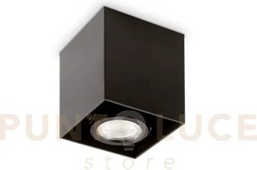 Mood faretto 1 luce attacco gu10 nero 9x9cm lampadina inclusa orien...
