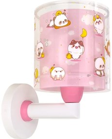 Dalber 41769S - Lampada da parete per bambini KAWAII FRIENDS 1xE27/15W/230V rosa