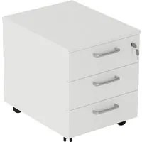 Cassettiera da ufficio con Rotelle OFFICE, L 42 x P 56 x H 51 cm (Bianco)