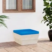 Ottomana da Giardino su Pallet con Cuscino in Legno di Abete 3063376