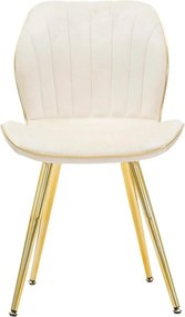 Sedie da pranzo in set color crema 2 pz Paris – Mauro Ferretti