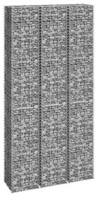 Fioriere Rialzate A Gabbione 3 Pz 30x30x200 Cm İn Ferro /