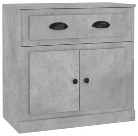 Credenza grigio cemento 70x35,5x67,5 cm in legno multistrato