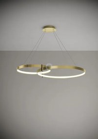 Anello lampadario a sospensione doppio oro 2700k 5429lm 80w d.55cm-...