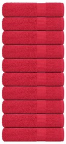 Asciugamani Da Bagno 10 Pz Rossi 100x150cm 360 G/m² 100% Cotone /