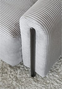 Divano grigio allungabile/con contenitore e rivestimento in velluto a coste 244 cm Arcadova – ELTAP