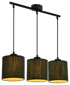 Lampadario a sospensione con filo PATTI 3xE27/60W/230V verde