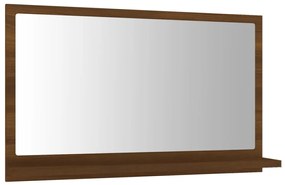 Specchio da Bagno Rovere Marrone 60x10,5x37cm Legno Multistrato