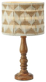 Lampada da tavolo marrone e di colore naturale con paralume in tessuto e con paralume in iuta (altezza totale 45 cm) Ano – Markslöjd