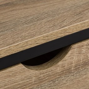 Libreria naturale nera in rovere 60x180 cm Urban - Casa Selección