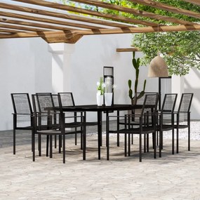 Set mobili da pranzo da giardino 9 pz