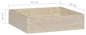 Lavandino Crema 40x40x10 cm in Marmo