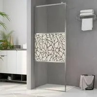 Parete per Doccia Walk-in in Vetro ESG Design Pietra 115x195 cm cod 9464