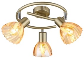 Globo 54315M-3 - Faretto ZACHERY 3xE14/40W/230V oro