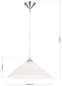 Orion HL 6-1525/1 - Lampadario a sospensione con filo GRADO 1xE27/60W/230V diametro 40 cm cromo opaco