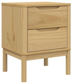 Comodino marrone cera 45x39x57 cm in legno massello di pino