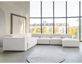 Divano angolare componibile color crema (con penisola a sinistra/a forma di "U") Flex Felix – Miuform