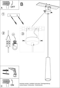 Lampada a Sospensione ELECTRA GU10 in Ceramica Bianca