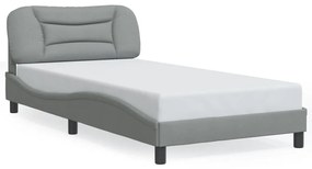 Giroletto Con Led Senza Materasso Grigio Chiaro 100x200 Cm /