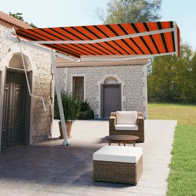 Tenda Da Sole Autoportante Automatica 400x350cm Arancio Marrone /