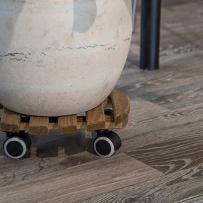 Supporto rotante per vaso in legno ø 29 cm (altezza totale 8 cm) Indoor – Esschert Design