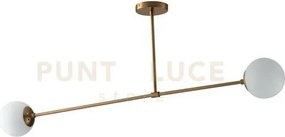 Lampadario a sospensione themys oro 2 luci attacco e14 120x170cm in...