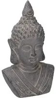 Buddha resina grigio cm24,5x17h41