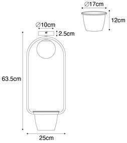 Plafoniera Art Déco oro con vetro bianco - Isabella