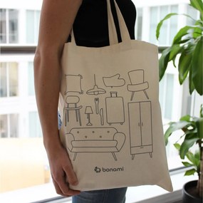 Borsa in tela color crema - Bonami