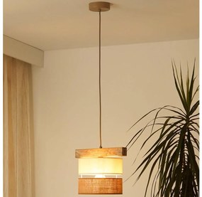 Brilagi - Lampadario a sospensione con filo FOREST 1xE27/15W/230V pino/beige/color crema