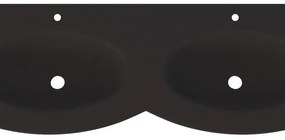 Lavabo a incasso semicerchio Vague H 1.5 cm in vetro nero