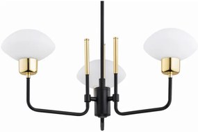 Argon 6166 - Lampadario a barra RAVELLO 3xE14/15W/230V nero/oro