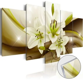 Quadri su vetro acrilico  Modern Lily [Glass]  Colore Viola, Dimensioni e Misure 200x100